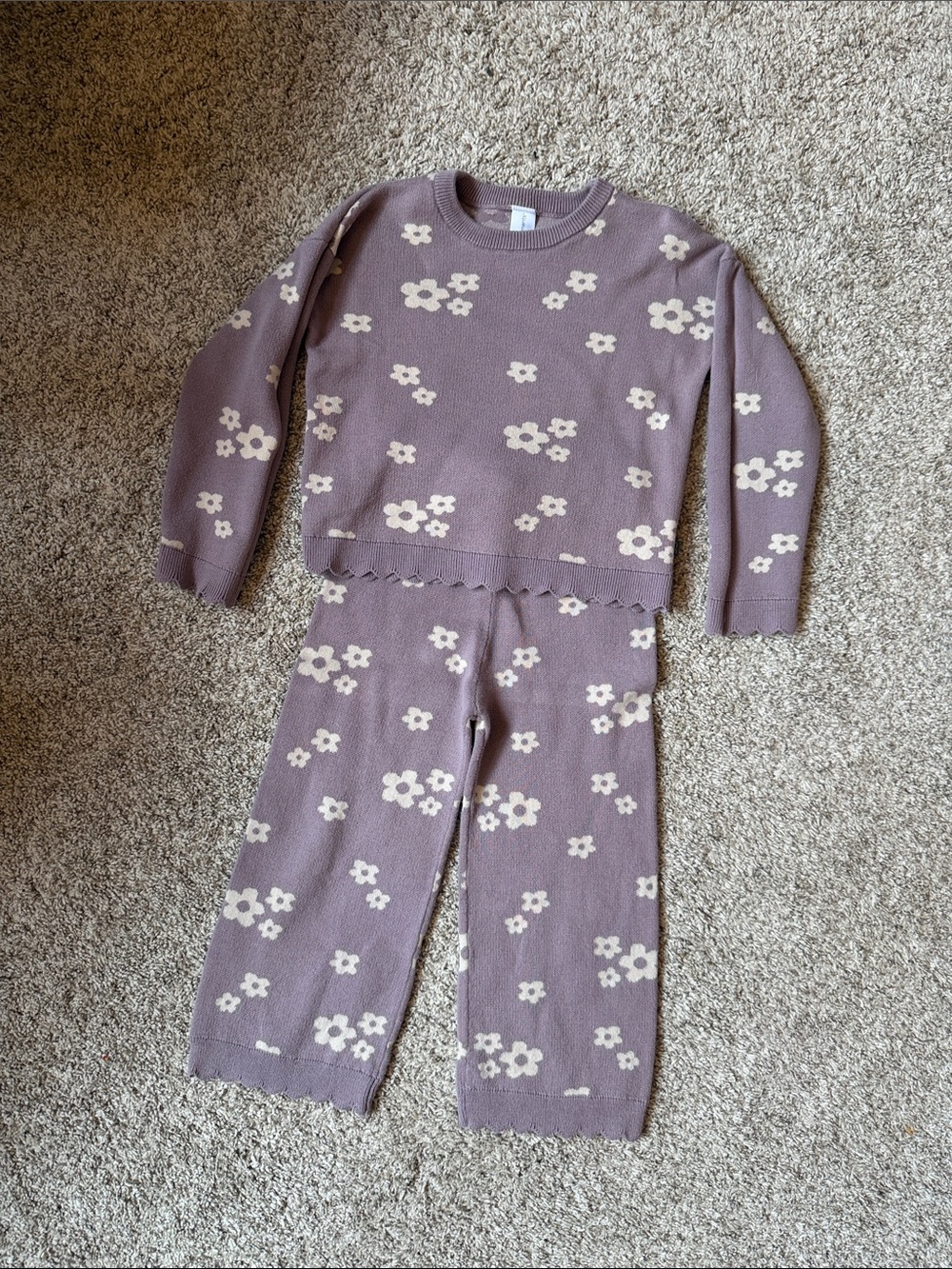 Kids Floral Sweater Set - 5T